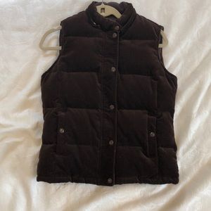 Brown Corduroy puffer vest